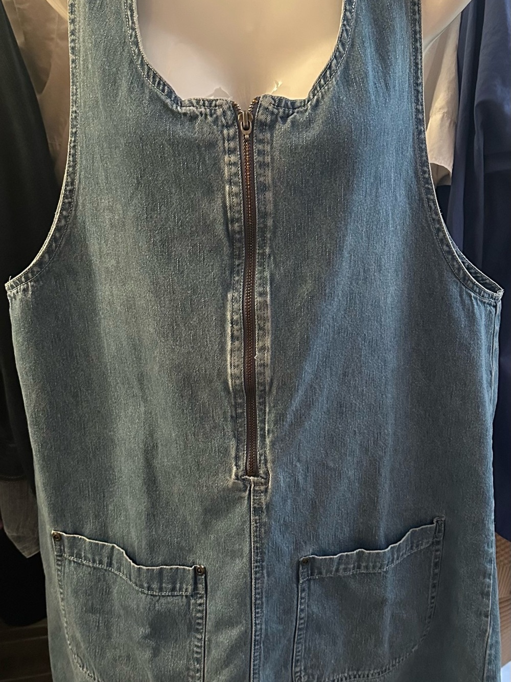 North Crest Denim Zip-Front Women’s Jeans Overall - Blue Size Large